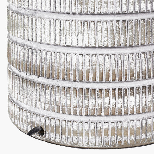 Paihia White Wash Wood Textured Short Table Lamp Base - Image 4