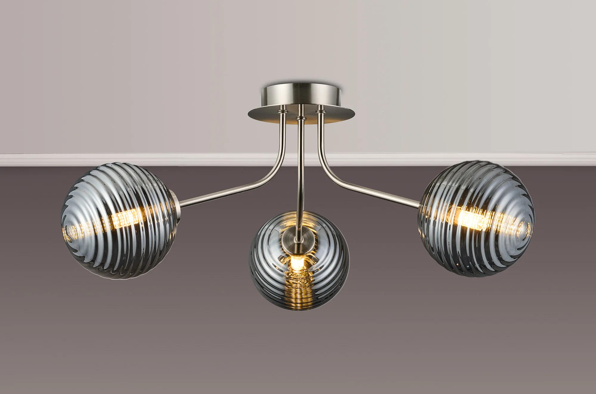 Caledon Semi Flush Light, 3 Light - Various Finishes - Image 11