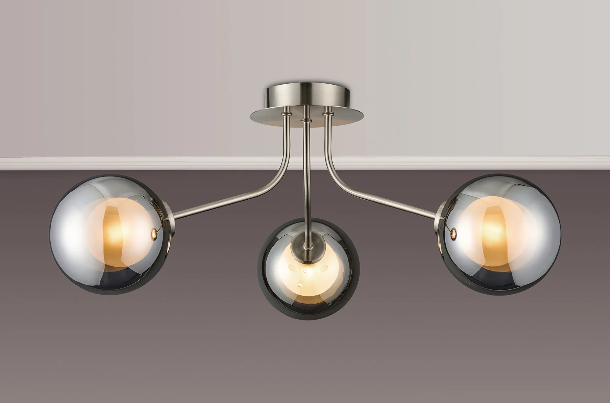 Caledon Semi Flush Light, 3 Light - Various Finishes - Image 19