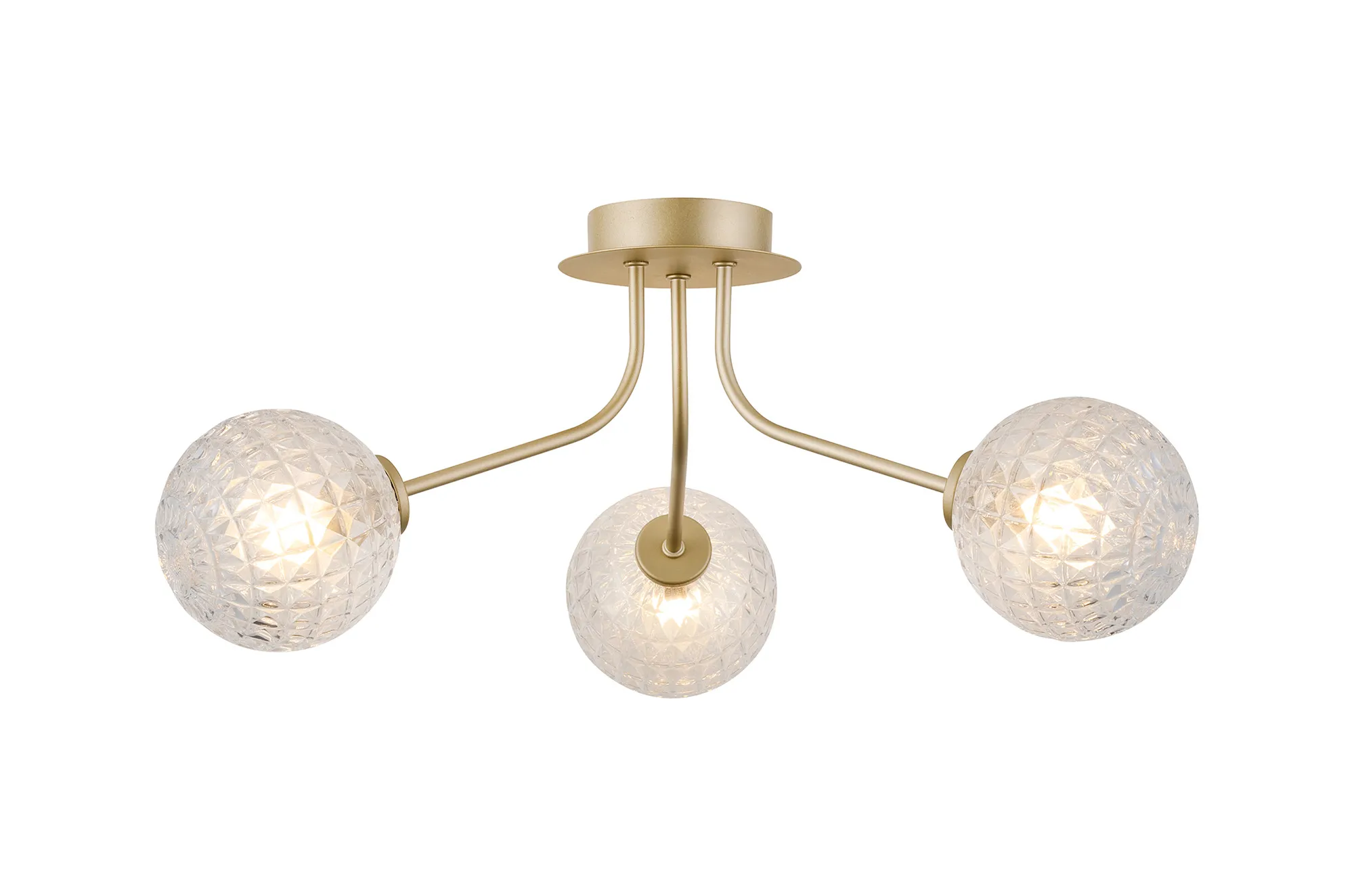 Caledon Semi Flush Light, 3 Light - Various Finishes - Image 2