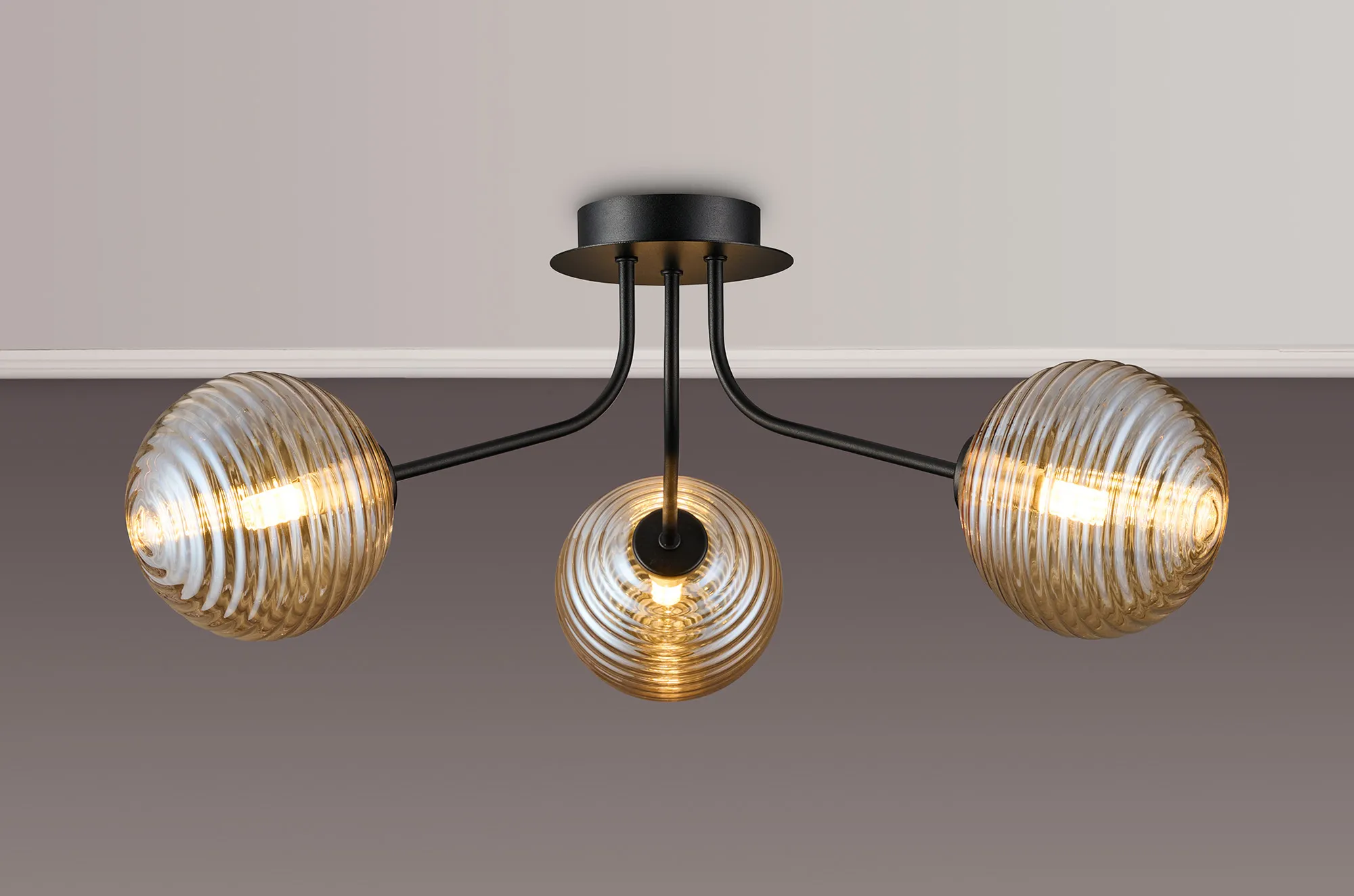 Caledon Semi Flush Light, 3 Light - Various Finishes - Image 27