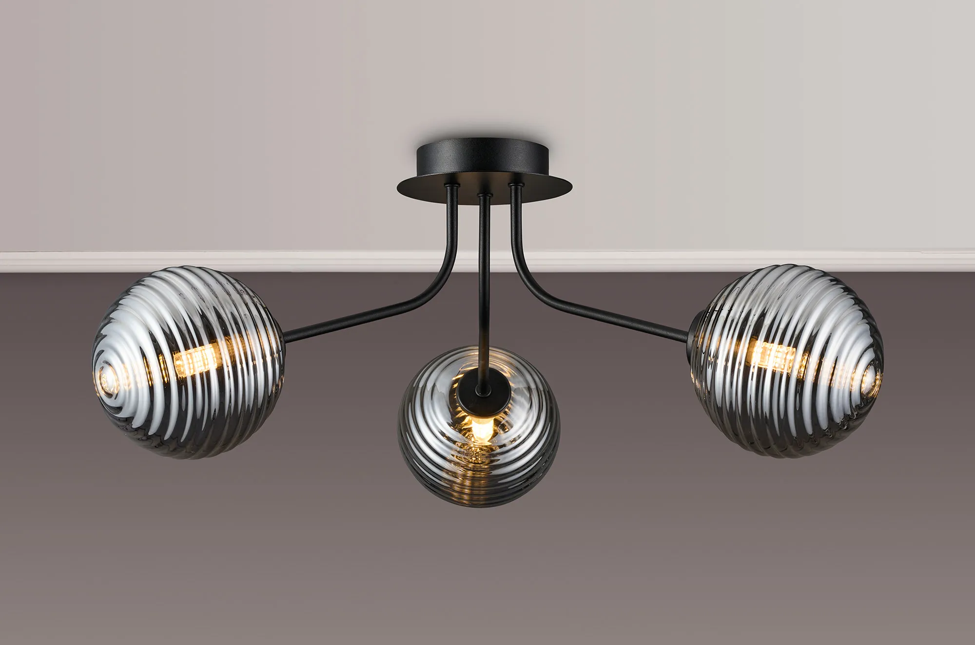 Caledon Semi Flush Light, 3 Light - Various Finishes - Image 29