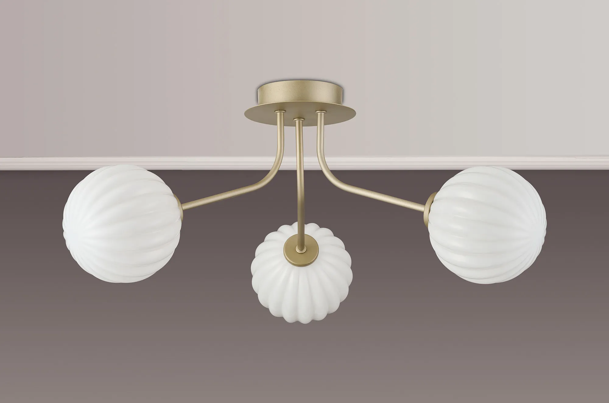 Caledon Semi Flush Light, 3 Light - Various Finishes - Image 3