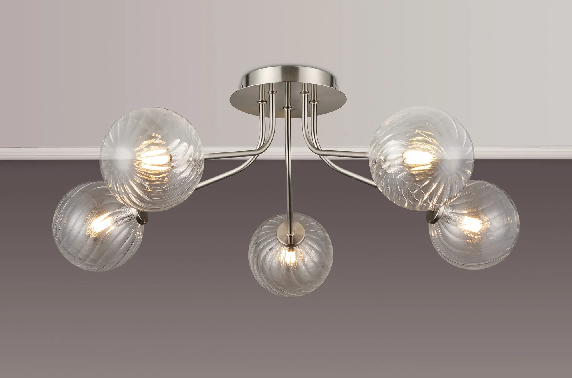 Caledon Semi Flush Light, 5 Light - Various Finishes - Image 14