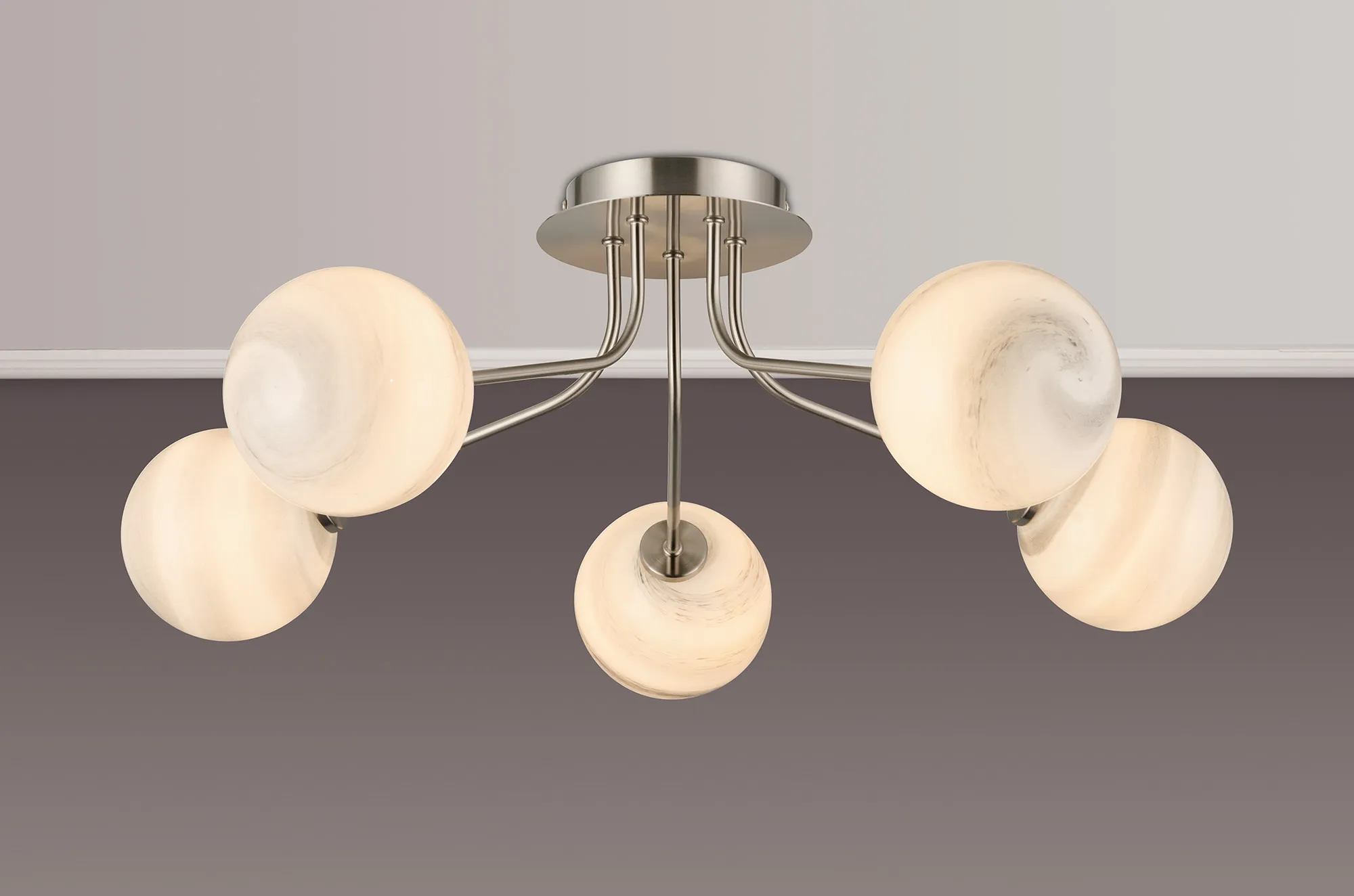 Caledon Semi Flush Light, 5 Light - Various Finishes - Image 46