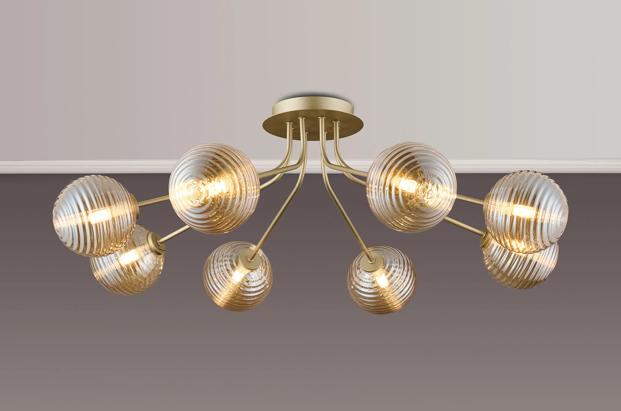 Caledon Semi Flush Light, 8 Light - Various Finishes - Image 20