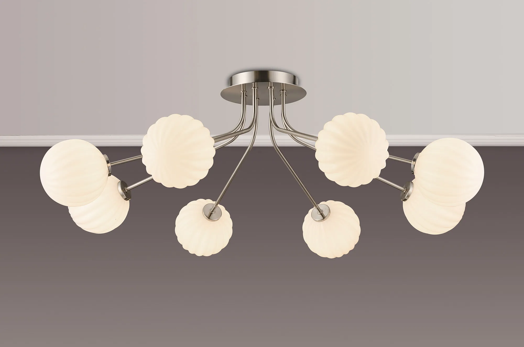 Caledon Semi Flush Light, 8 Light - Various Finishes - Image 31