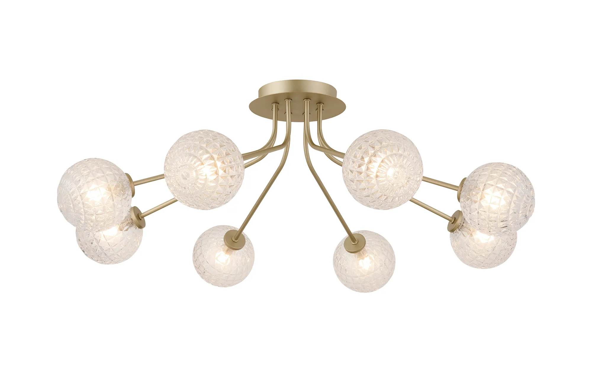 Caledon Semi Flush Light, 8 Light - Various Finishes - Image 4