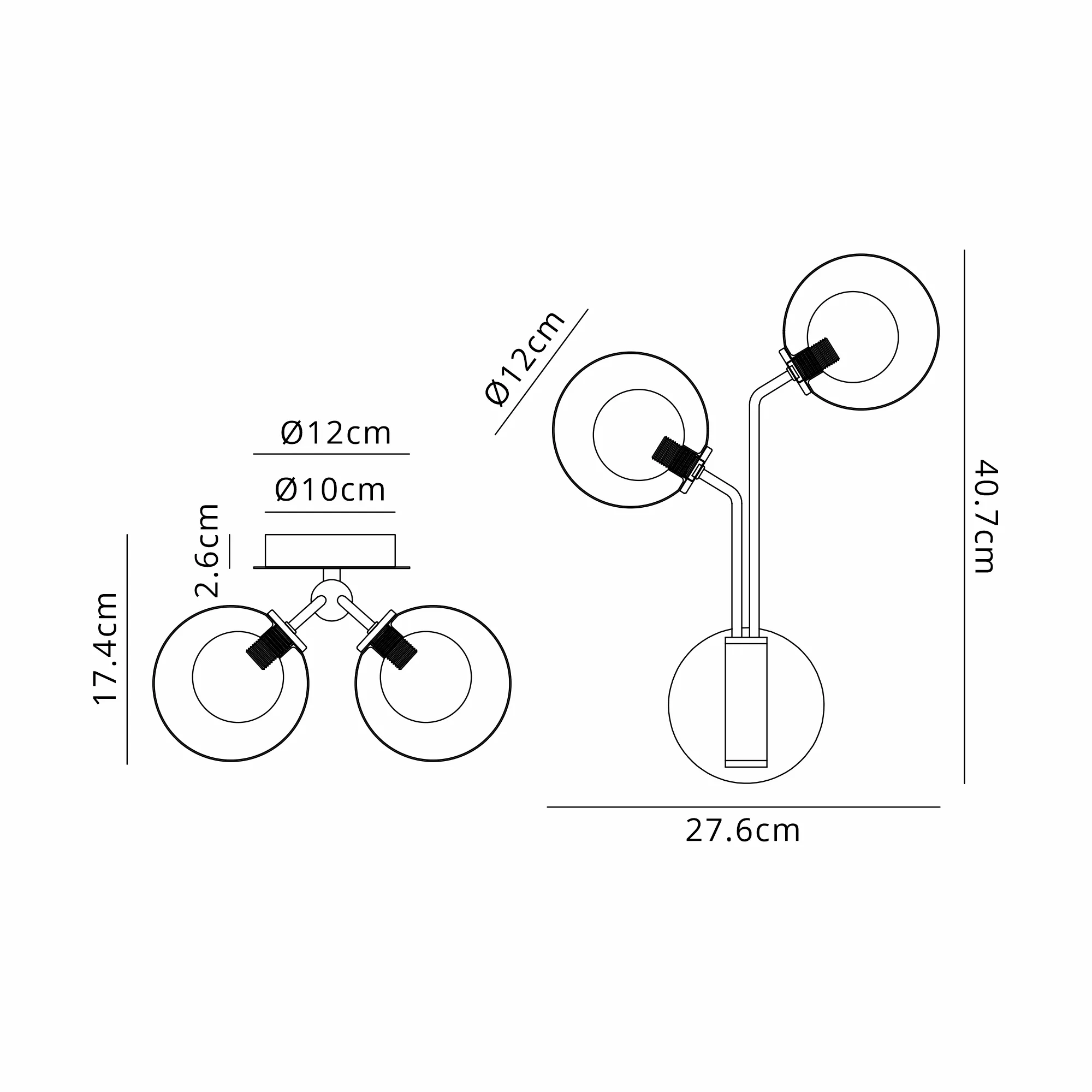 Caledon Wall Light, 2 Light G9 Various Glass Finishes - Image 44