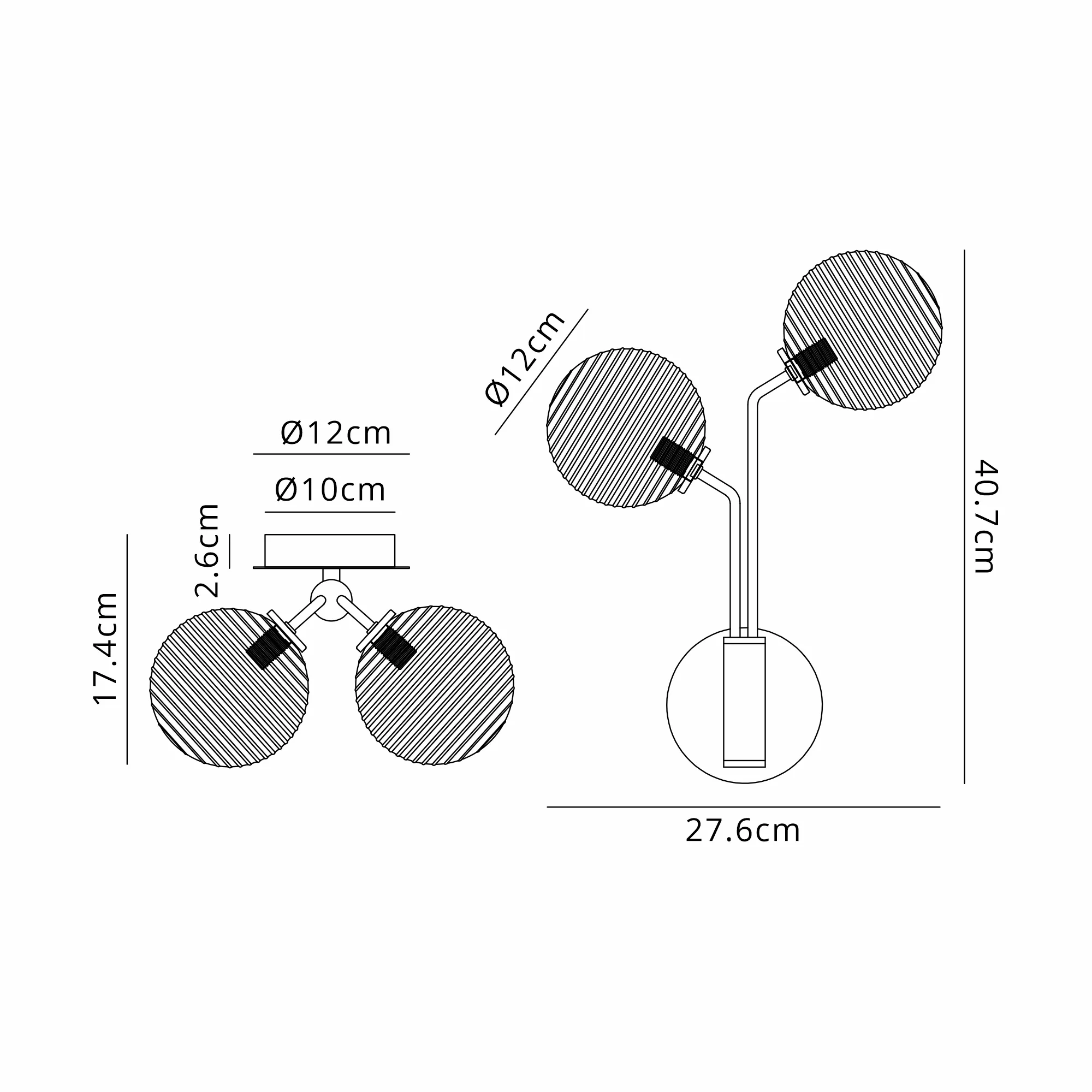 Caledon Wall Light, 2 Light G9 Various Glass Finishes - Image 46