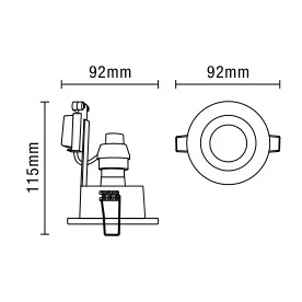 Cali Circular IP65 Tiltable Downlight- Various Finishes - Image 20