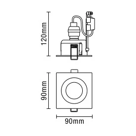 Cali Square IP65 Tiltable Downlight- Various Finishes - Image 12