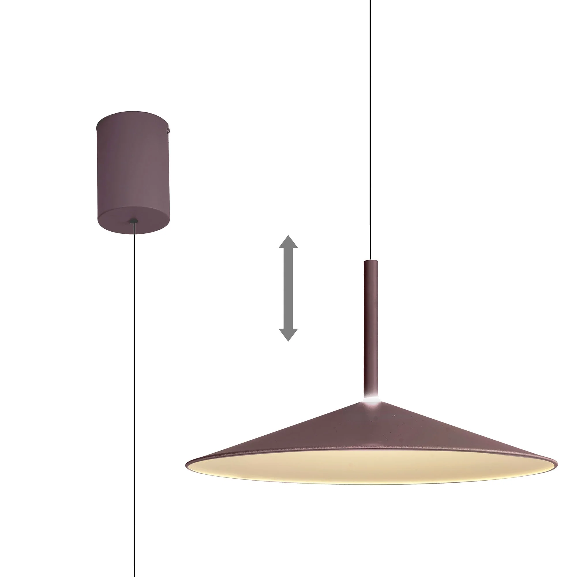 Calice LED Rise and Fall Pendant - Various Colours & Sizes - Image 14
