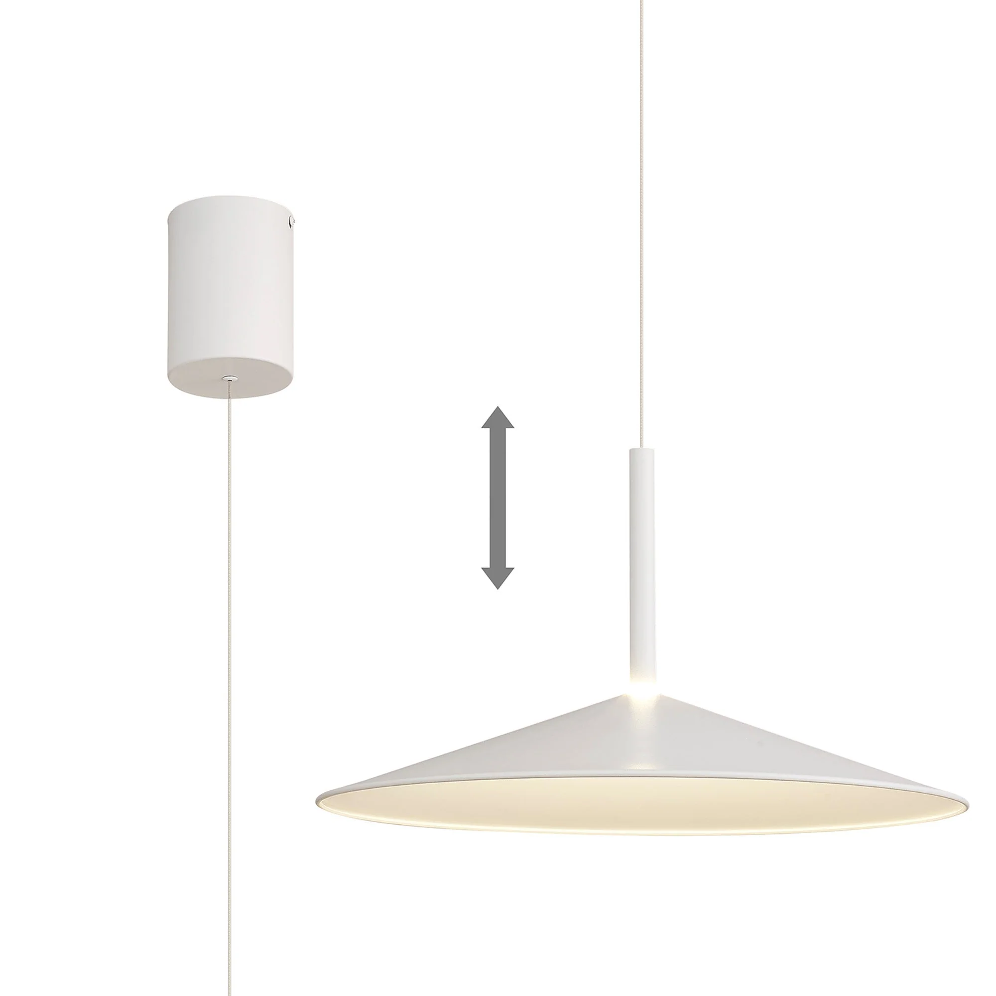 Calice LED Rise and Fall Pendant - Various Colours & Sizes - Image 15