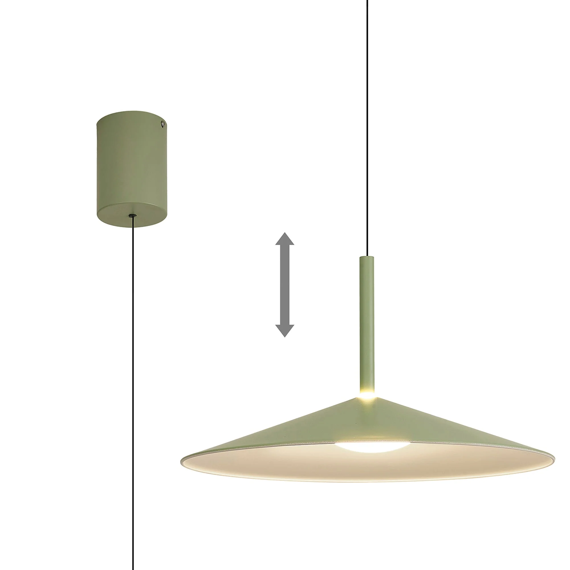 Calice LED Rise and Fall Pendant - Various Colours & Sizes - Image 18