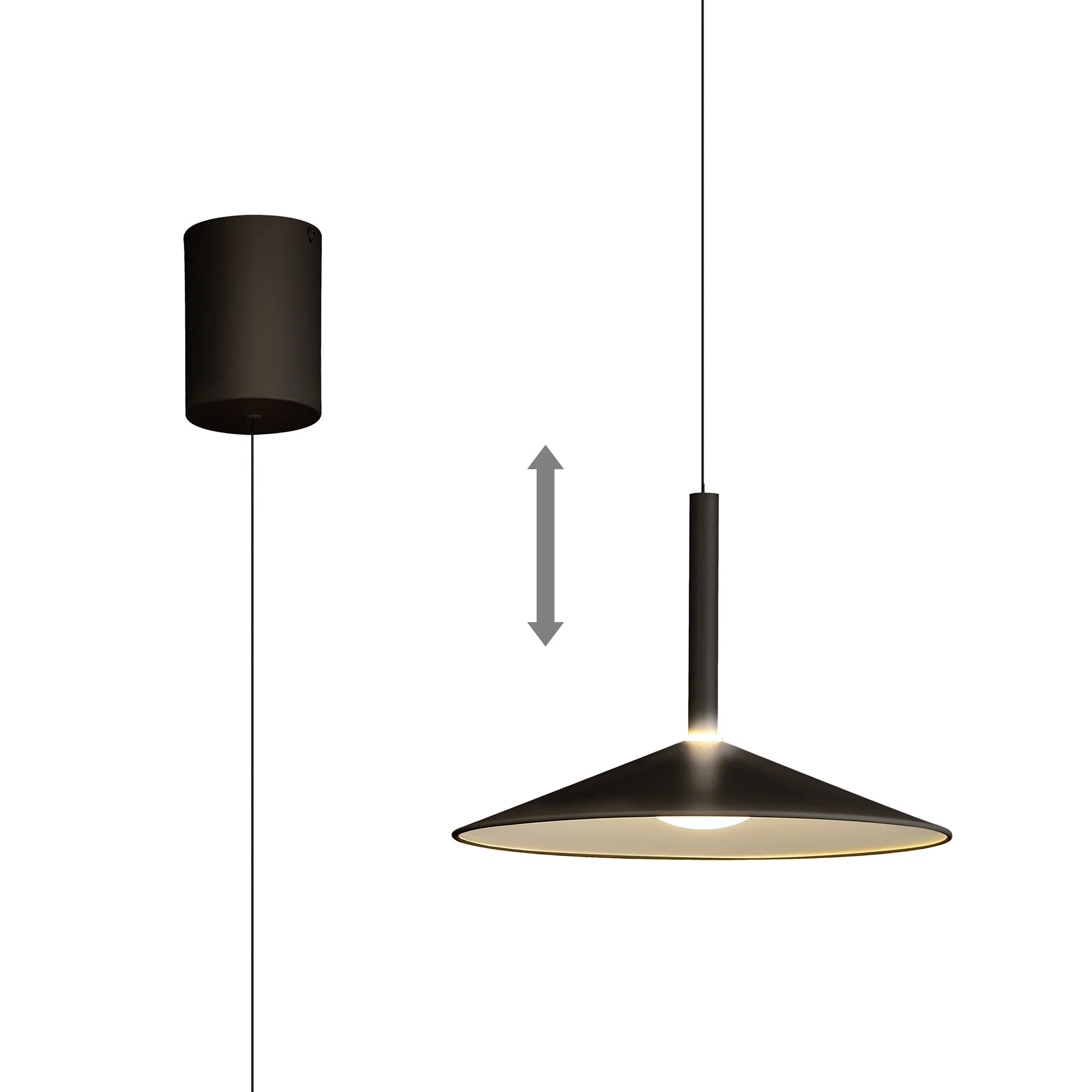 Calice LED Rise and Fall Pendant - Various Colours & Sizes - Image 6