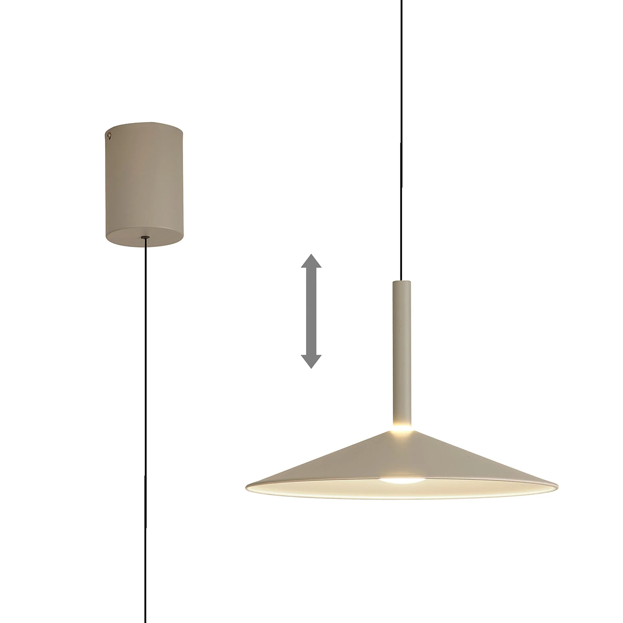 Calice LED Rise and Fall Pendant - Various Colours & Sizes - Image 7