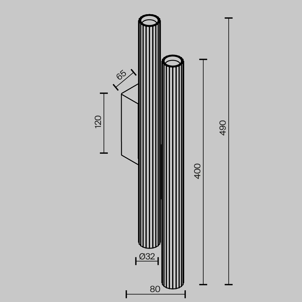 Calipso LED Wall Light- Black/ Brass/ White Finishes - Image 5