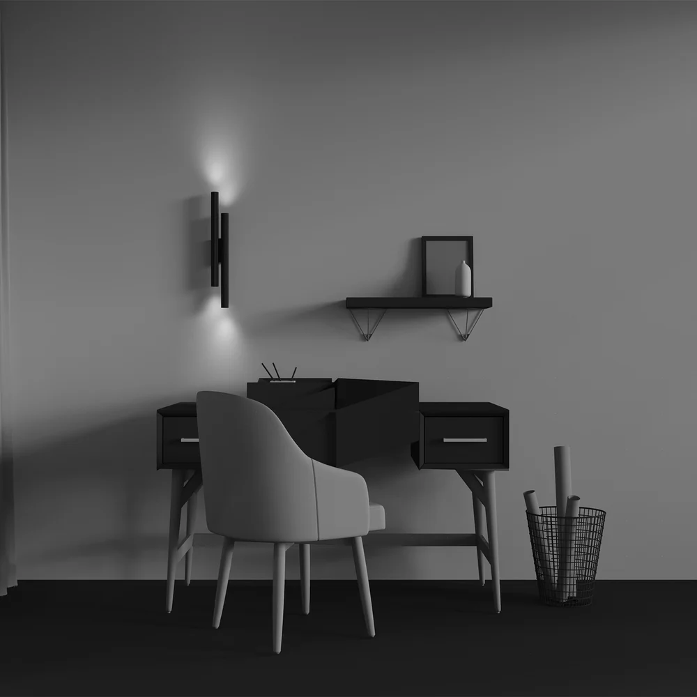 Calipso LED Wall Light- Black/ Brass/ White Finishes - Image 8