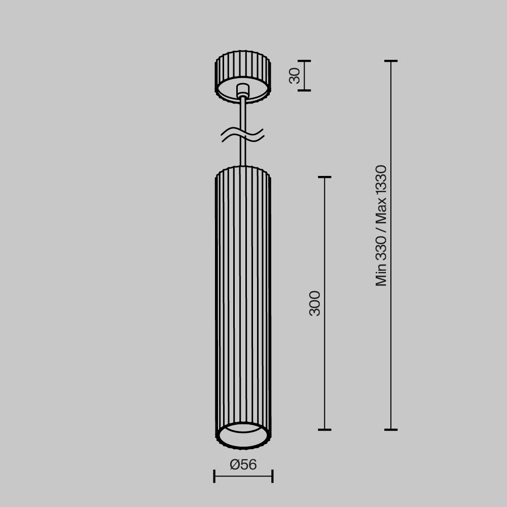 Calipso Pendant- Black/ White Finish - Image 3