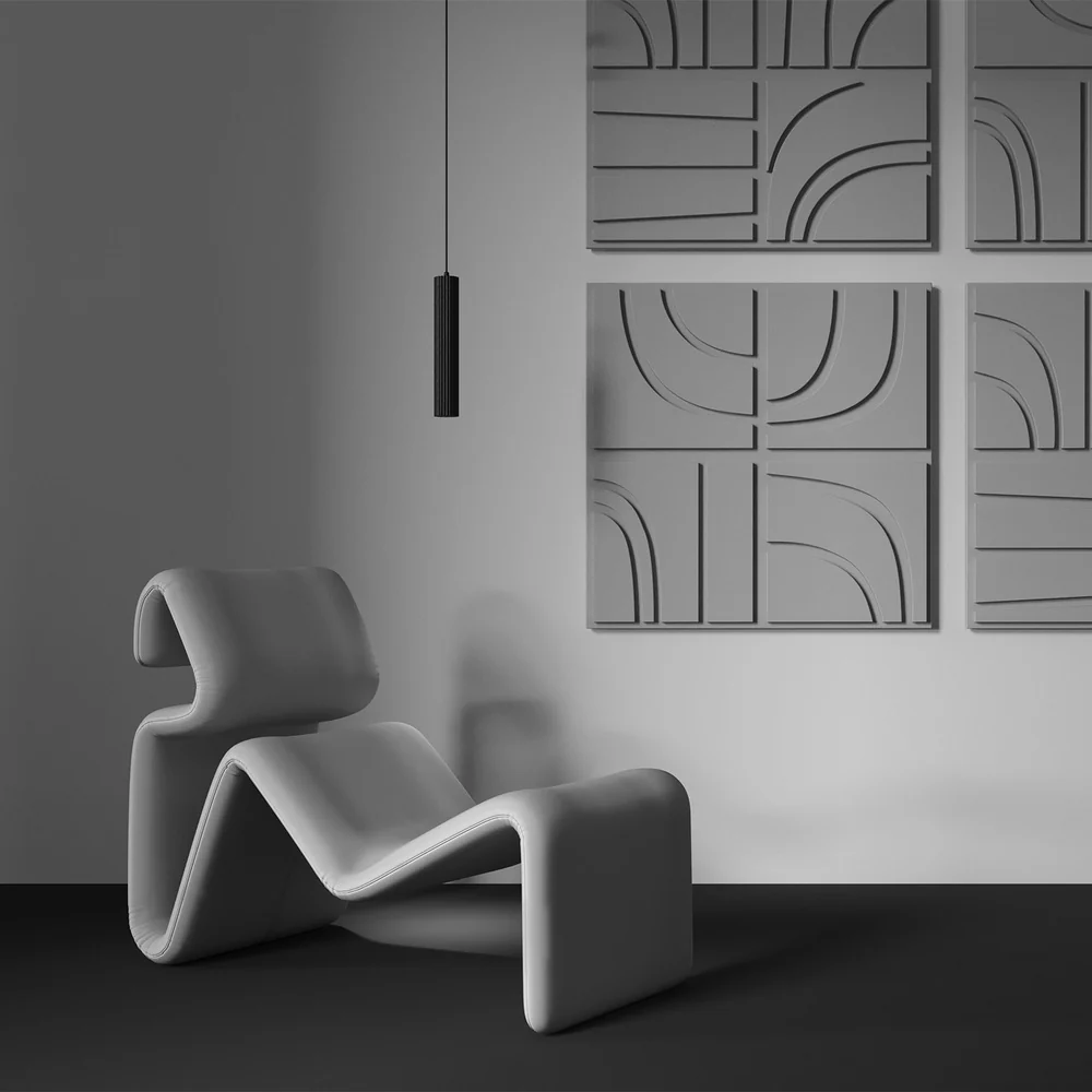 Calipso Pendant- Black/ White Finish - Image 5