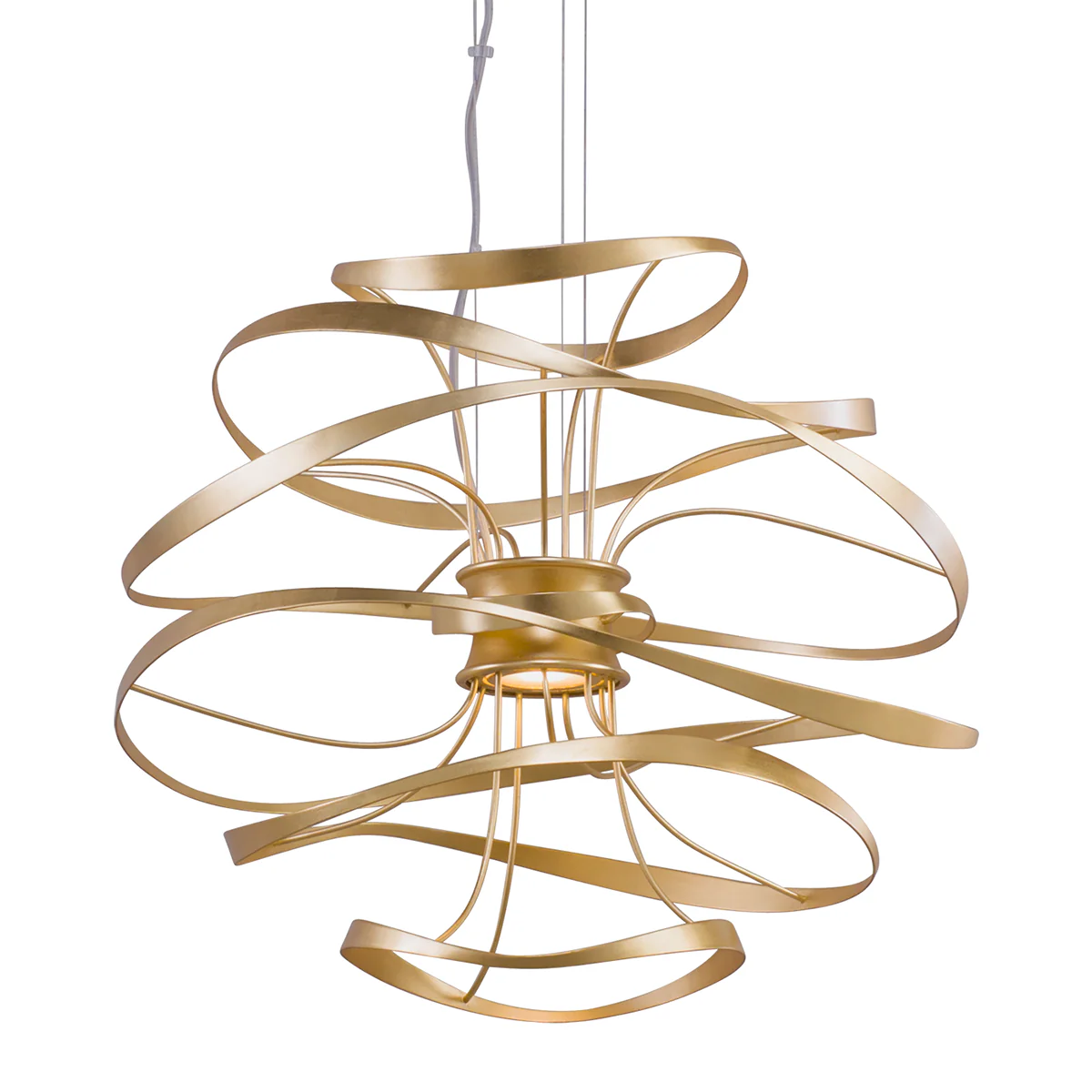 Calligraphy Chandelier - Gold Leaf - Image 2