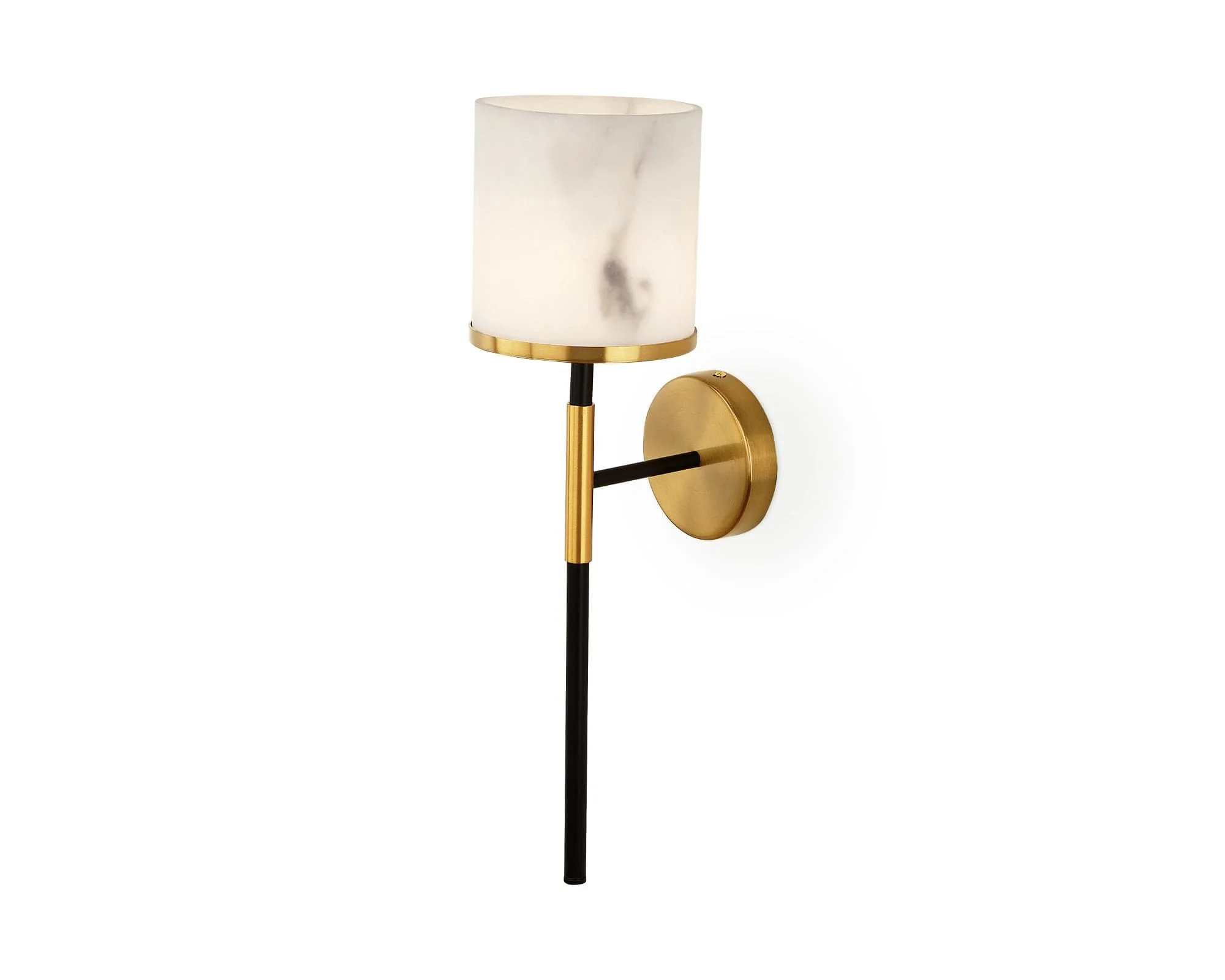 Callum Wall Light - Alabaster, Brass & Black G9 - Image 2