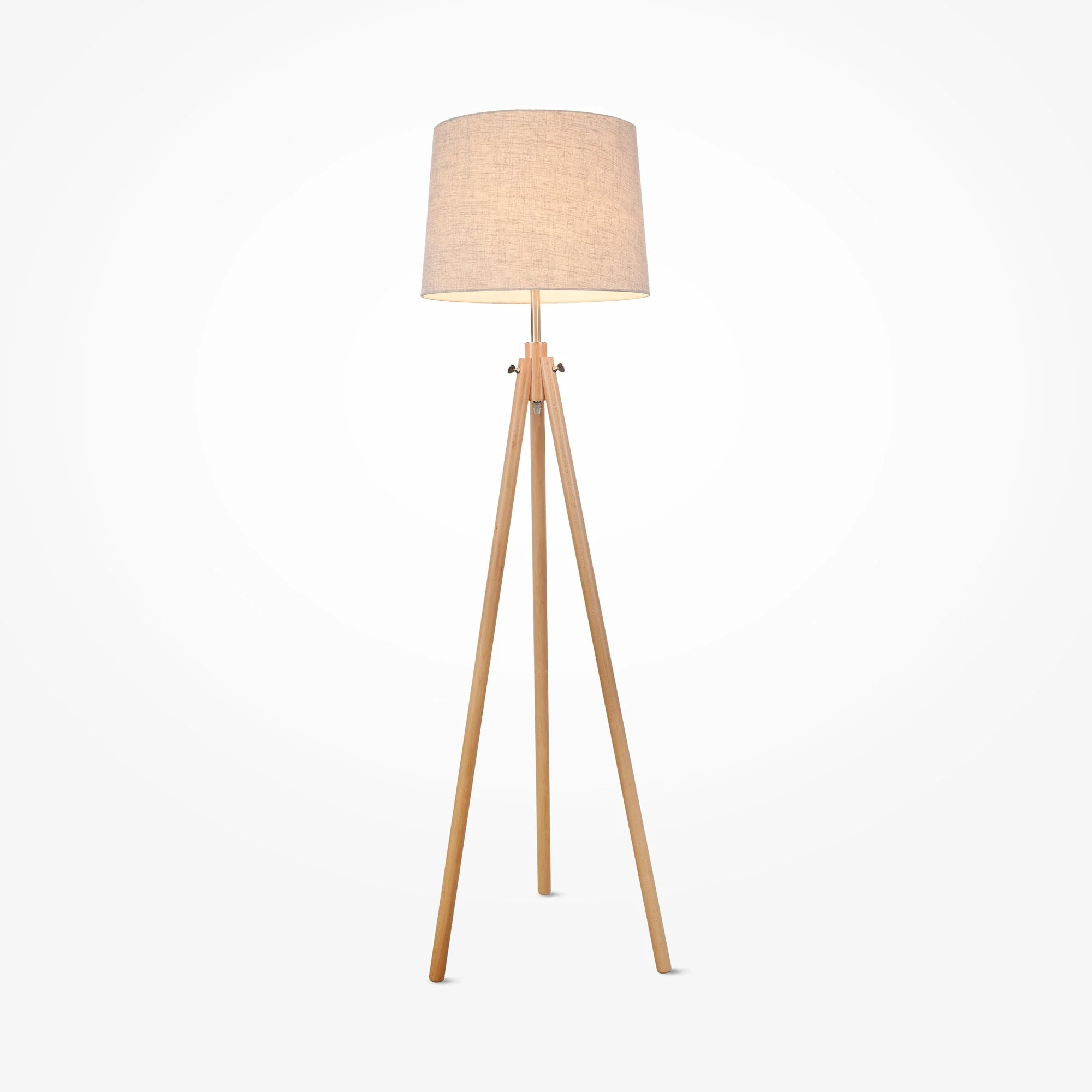 Calvin Floor lamp E27 - Beige/Black Finish - Image 3