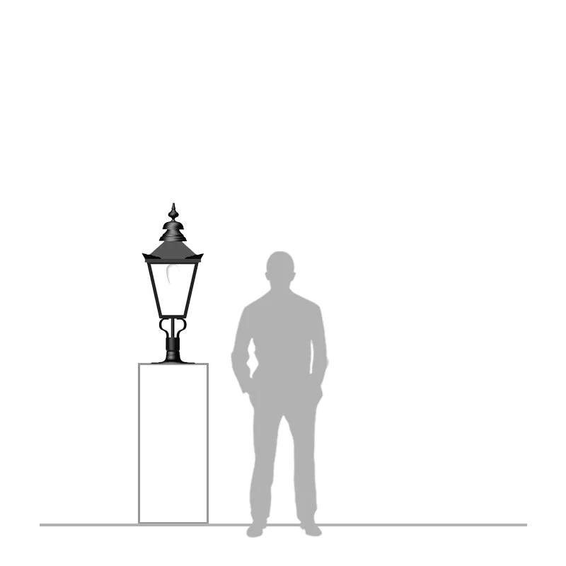 Camberwell 1Lt Flat Pier Lamp - Cast Iron - Image 3