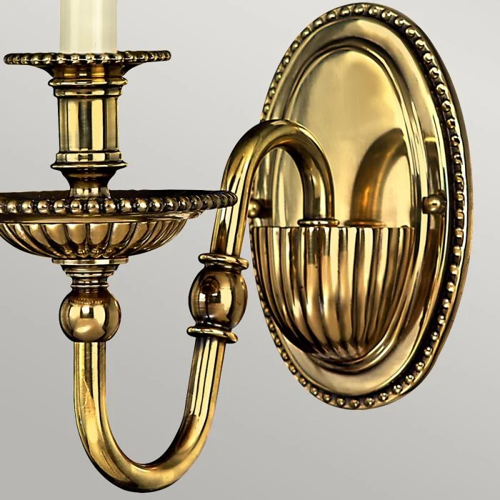 Cambridge 1/2 Light Wall Light - Burnished Brass - Image 12