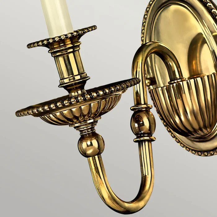 Cambridge 1/2 Light Wall Light - Burnished Brass - Image 13