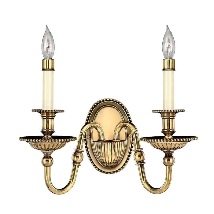 Cambridge 1/2 Light Wall Light - Burnished Brass - Image 2