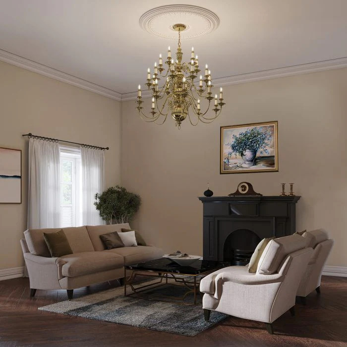 Cambridge 15/25 Light Chandelier - Burnished Brass - Image 11