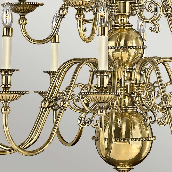 Cambridge 15/25 Light Chandelier - Burnished Brass - Image 6