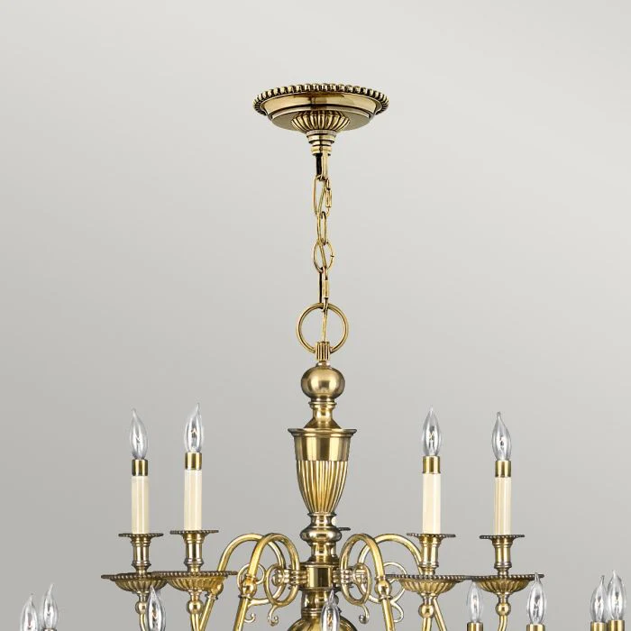 Cambridge 15/25 Light Chandelier - Burnished Brass - Image 8