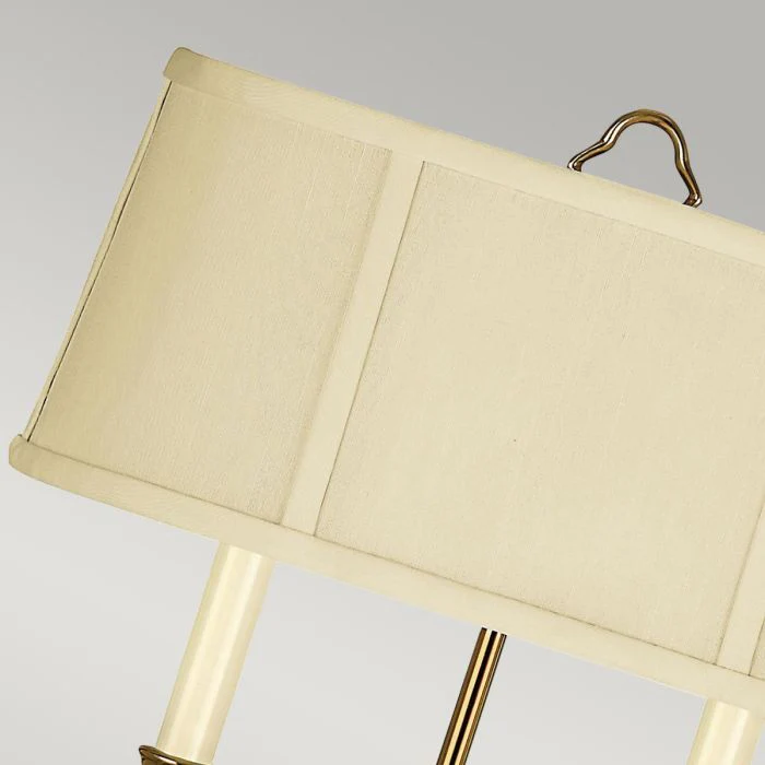 Cambridge 2 Light Wall Light - Burnished Brass with Ivory Shade - Image 3