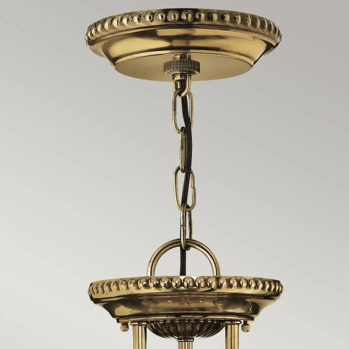 Cambridge 3 Light Small/Large Pendant - Burnished Brass - Image 10