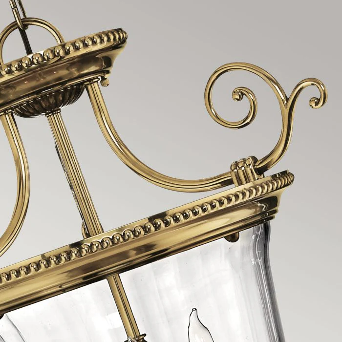 Cambridge 3 Light Small/Large Pendant - Burnished Brass - Image 14
