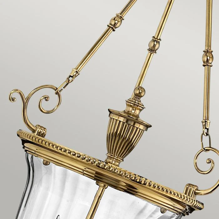 Cambridge 3 Light Small/Large Pendant - Burnished Brass - Image 5
