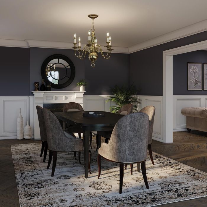 Cambridge 6 Light Chandelier - Burnished Brass - Image 2