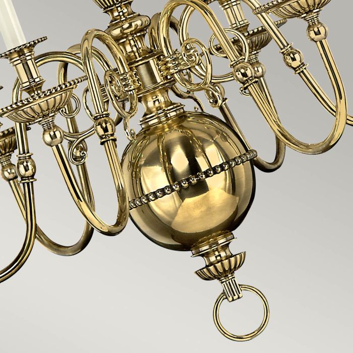 Cambridge 6 Light Chandelier - Burnished Brass - Image 5