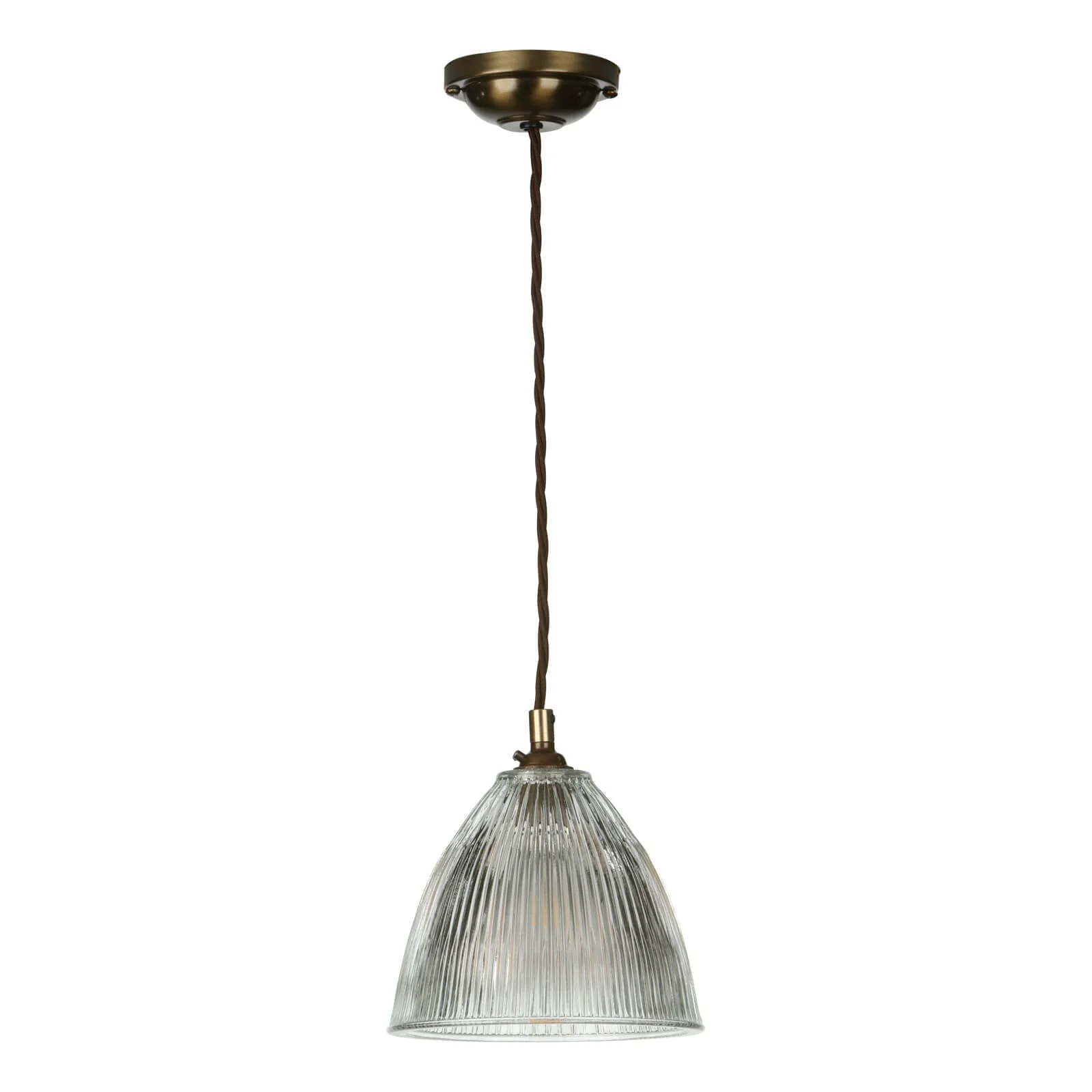 Cambridge Single Pendant In Antique Brass - Image 2