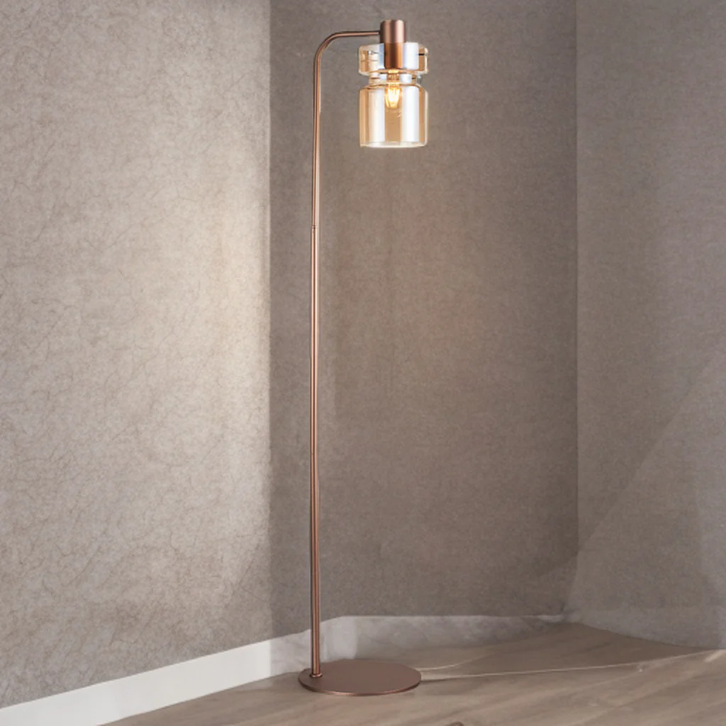 Camden Floor Lamp- Silver/ Grey/ Copper Finishes - Image 6