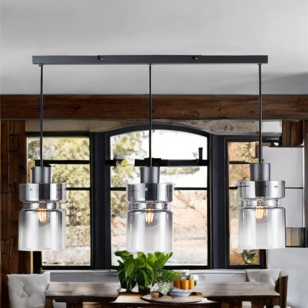 Camden Kitchen Linear Table Light- Copper/ Silver/ Amber - Image 6