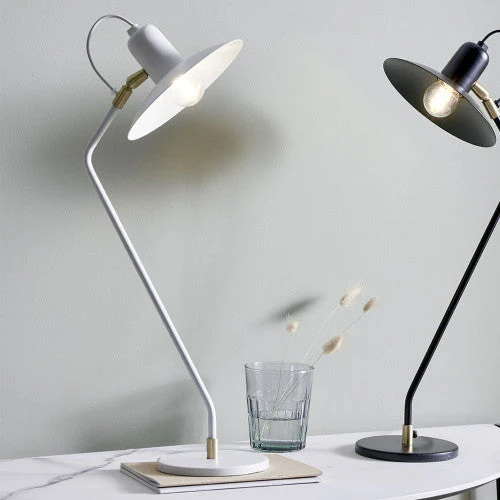 Camden Matt Task Table Lamp - White - Image 2