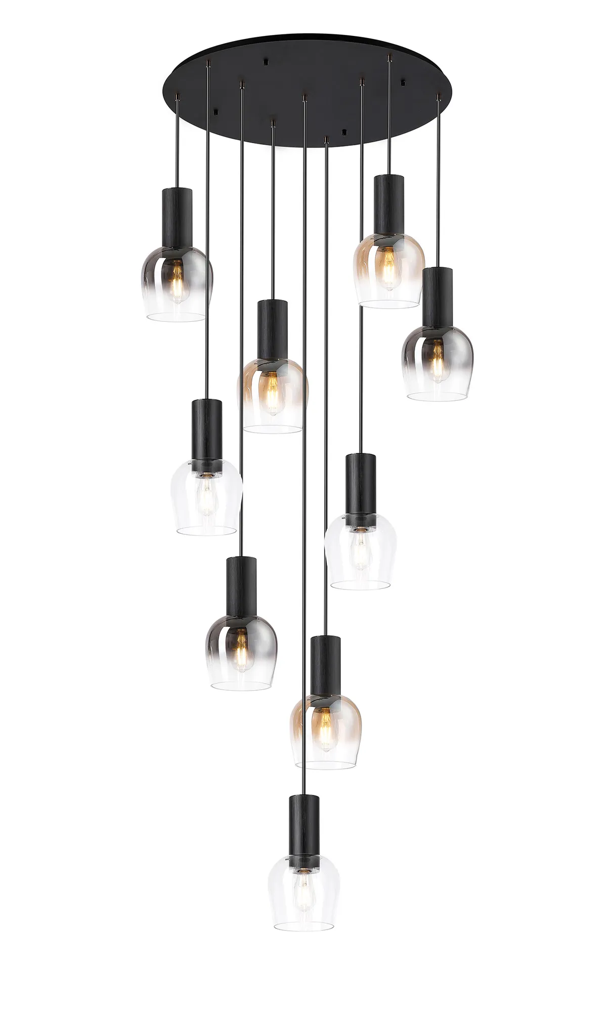 Camden Round Pendant In Various Finishes & Multi Colour Shades - Image 4