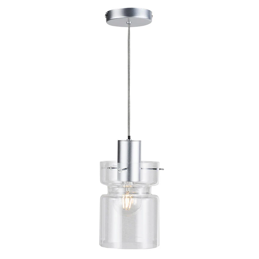 Camden Single Pendant Light- Silver/ Grey/ Copper Finishes - Image 2