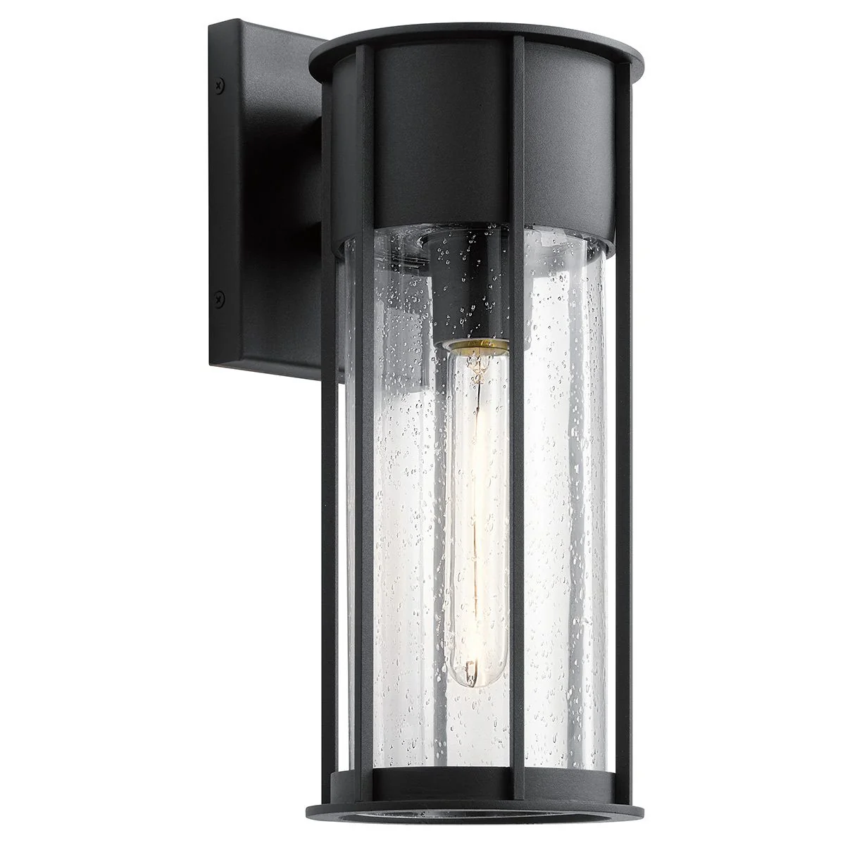 Camillo 1lt Medium Outdoor Wall Lantern - Painted Natural Brass/Black E27 IP44 - Image 2