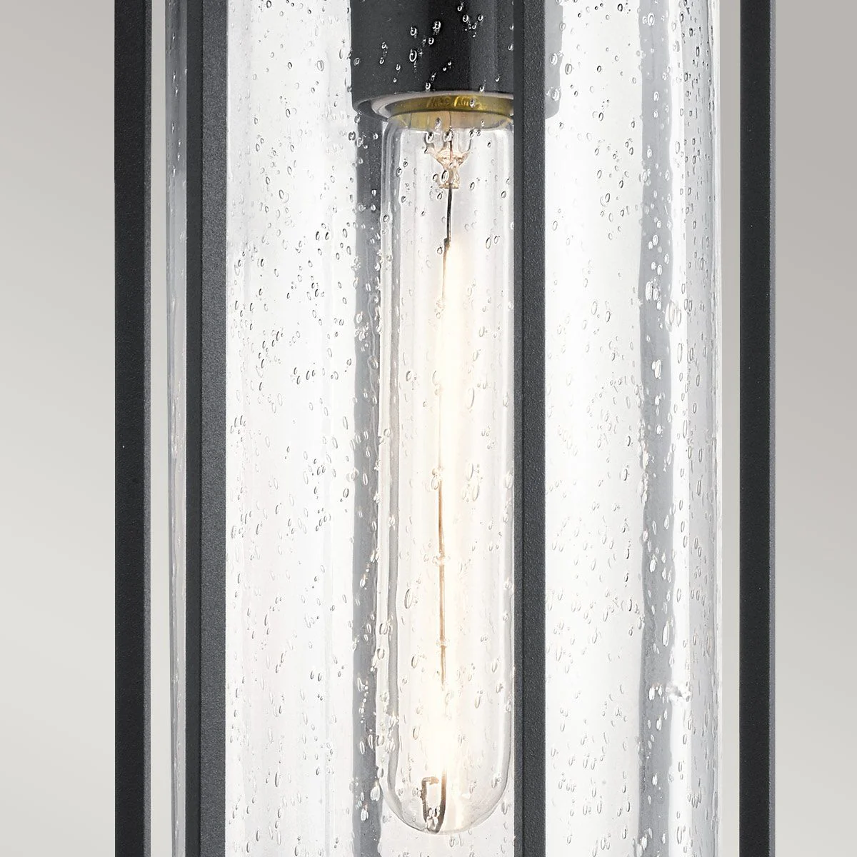 Camillo 1lt Outdoor Pendant - Painted Natural Brass/Textured Black IP44 E27 - Image 10