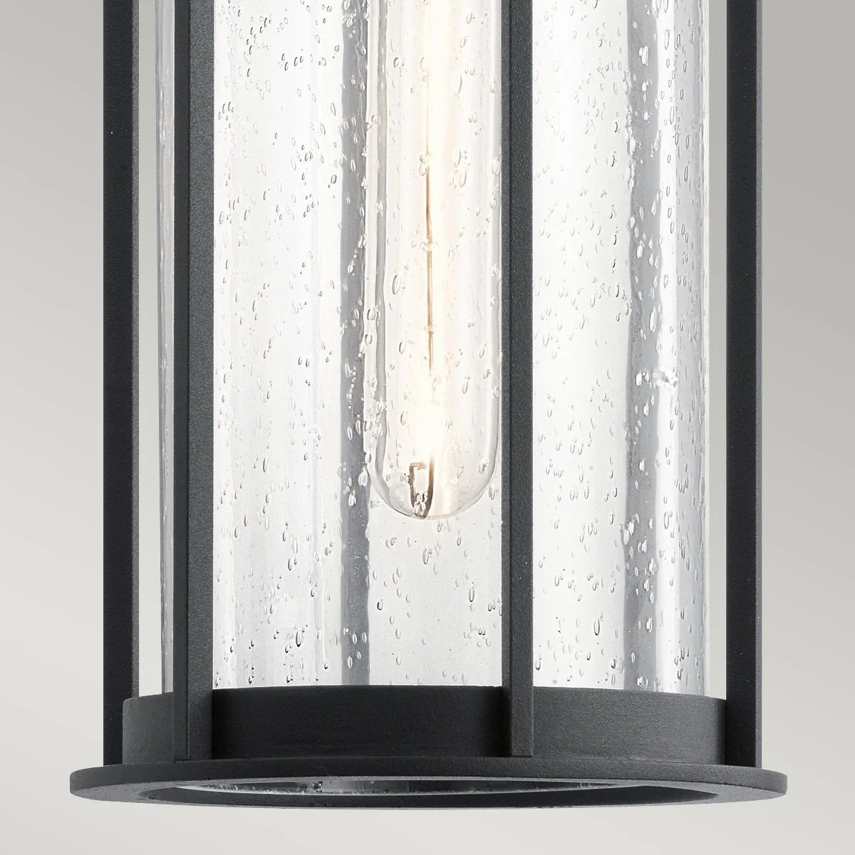 Camillo 1lt Outdoor Pendant - Painted Natural Brass/Textured Black IP44 E27 - Image 9